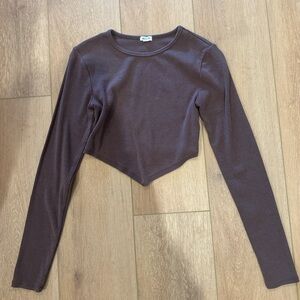 Garage cropped long sleeve shirt